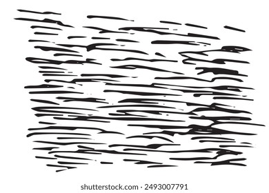 Hand drawn black strokes, backgrounds, textures, doodles. Ideal for design elements. Vector.
