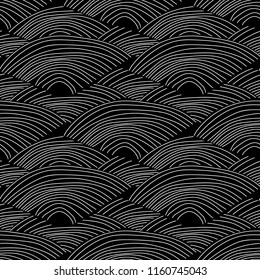 Hand Drawn Black and White abstract line pattern. Illustrations Drawing Vector Sketch for textile, print, poster, background, apparel, t-shirt, wallpaper