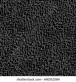 Hand drawn black and white abstract confetti seamless pattern. Vector geometric pattern in retro memphis style. Striped background.