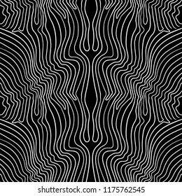 Hand Drawn Black and White Doodle abstract line seamless pattern. Illustrations Drawing Vector Sketch for textile, print, poster, background, apparel, t-shirt, design, wallpaper