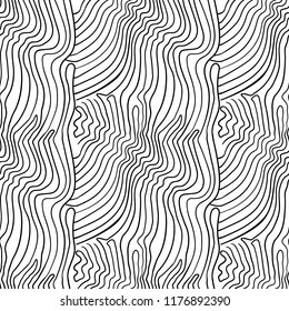 Hand Drawn Black and White Doodle abstract line seamless pattern. Illustrations Drawing Vector Sketch for textile, print, poster, background, apparel, t-shirt, design, wallpaper