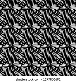 Hand Drawn Black and White Doodle abstract line seamless pattern. Illustrations Drawing Vector Sketch for textile, print, poster, background, apparel, t-shirt, design, wallpaper