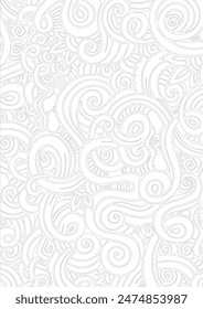 Hand drawn black and white linear abstract pattern design doodle sketch coloring page for kids and adults. you can use it as pattern coloring pages on books. line art abstract coloring pages.