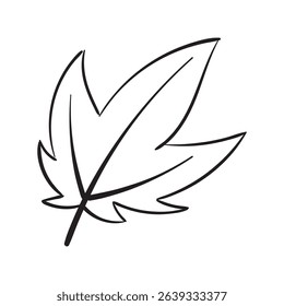 Hand Drawn Black and White Plants Vector Illustration