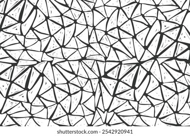 Dibujado a mano patrón de Formas aleatorias en blanco y negro.
