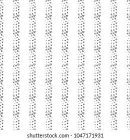 Hand Drawn Black and White Seamless Grunge Dust Messy Pattern With Ink Doodles. Circles, Spots and Dots Endless Textures. Easy To Create Abstract Vintage, Dotted, Scratched Effect With Grain And Noise