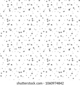Hand Drawn Black and White Seamless Grunge Dust Messy Pattern With Ink Doodles. Circles, Spots and Dots Endless Textures. Easy To Create Abstract Vintage, Dotted, Scratched Effect With Grain And Noise