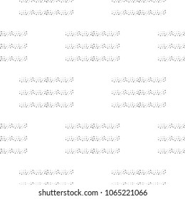 Hand Drawn Black and White Seamless Grunge Dust Messy Pattern With Ink Doodles. Circles, Spots and Dots Endless Textures. Easy To Create Abstract Vintage, Dotted, Scratched Effect With Grain And Noise