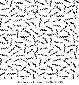 Handgezeichnetes, nahtloses Muster in Schwarz-Weiß. Moderne, stilvolle Textur. Gut für Umhüllung, Textilien, Stoff, Tapete. Vektorgrafik