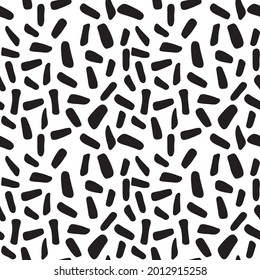Hand drawn black and white seamless pattern. Modern stylish texture. Good for wrapping, textile, fabric, wallpaper. Vector illustration