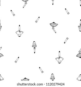 Hand Drawn Black and White Simple Tattoo Doodle fingers pattern in Kids Style. Template surreal Background Vector Sketch for textile, print card, postcard, text, invitation, poster, background, book