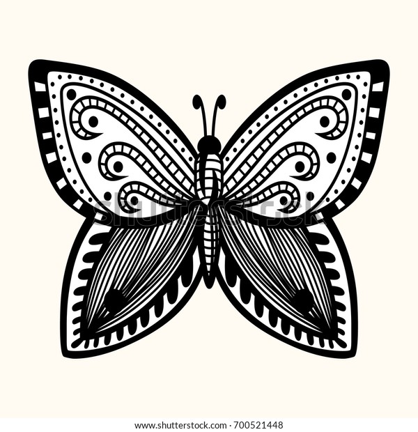 Hand Drawn Black White Vector Illustration Stock Vector (Royalty Free ...