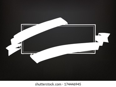 Hand drawn blackboard banner vector illustration