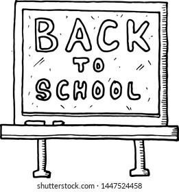 Hand Drawn blackboard doodle. Sketch style icon. Decoration element. Isolated on white background. Flat design. Vector illustration.