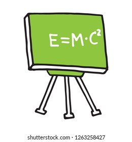 Hand drawn blackboard. Sketch Back to school, icon. Decoration element. Vector illustration