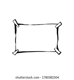 hand drawn of blank paper