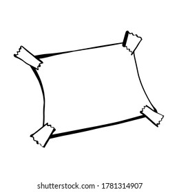 hand drawn of blank paper