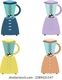 Hand drawn blenders on a white background