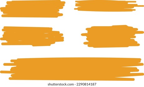 Hand Drawn Blob Brush Stroke Shape Design Elements