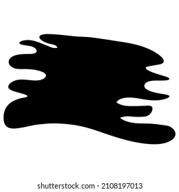 Hand drawn blob element ink paint splash stain spot splatter different shapes. Isolated cut out vector illustration for sticker label banner design