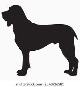 Hand drawn Bloody dog silhouette