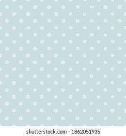 Handgezeichnetes Blue Polka Dot Vektor nahtloses Muster. Rund um den Kreis kreisrundes Formkarikaturendesign-Element. Textil dekorativer Retro-Styling-Hintergrund. Vorlagenverpackung, Tapete, Webbanner