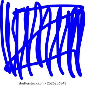 hand drawn blue scribble line shape light vector. blue ink scribble brush stroke. Logo design element. Chaos scribble pattern. blue ink pen scribble