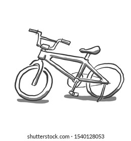 hand drawn bmx bicycle doodle