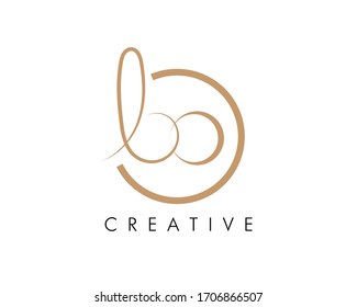 Icono vectorial de diseño con logotipo BO dibujado a mano