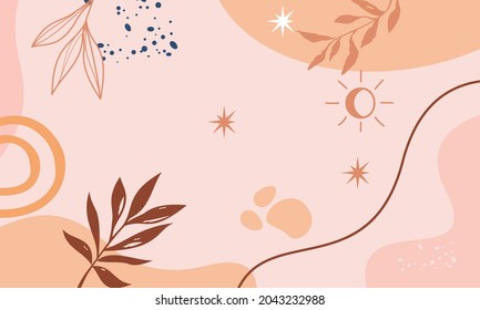 Hand drawn boho background vector