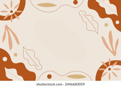 Hand drawn boho chic bohemian shape vector background template