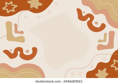Hand drawn boho chic bohemian shape vector background template
