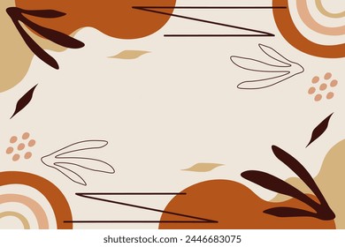 Hand drawn boho chic bohemian shape vector background template