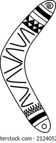 Hand Drawn Boho Ethnic Styled Boomerang
