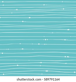 Hand drawn boho illustration.Seamless pattern with stripes and beads. Vector creative art-work. Ink drawing in bohemian chic style