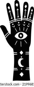 Handgezeichnete handgezeichnete handgezeichnete Illustration im Boguststil einzeln auf Hintergrund