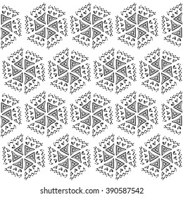 Hand drawn boho style pattern. Hand drawn abstract ornament. Design for fabrics, textiles, paper, wallpaper, web