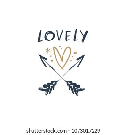 Hand drawn boho wedding logo, arrows and stars. Decor elements set.
Vector and jpg. Clipart. Isolated elements.