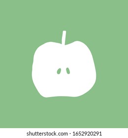 Handgezeichnete fette Apfelform. Logo für einfache Lebensmittel