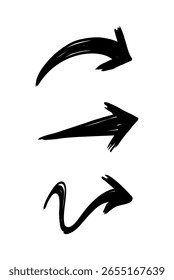 hand drawn bold arrow vector