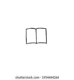 Hand drawn of book, doodle design, object icon, vector illustration