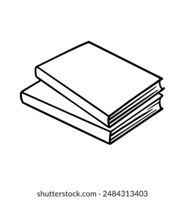 Dibujado a mano elemento doodle libro, símbolos de la educación. Ilustración vectorial para tienda de libros, club de lectura, aprendizaje, Biblioteca, estilo de ilustración de Doodle.