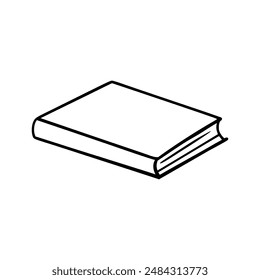 Dibujado a mano elemento doodle libro, símbolos de la educación. Ilustración vectorial para tienda de libros, club de lectura, aprendizaje, Biblioteca, estilo de ilustración de Doodle.