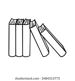 Dibujado a mano elemento doodle libro, símbolos de la educación. Ilustración vectorial para tienda de libros, club de lectura, aprendizaje, Biblioteca, estilo de ilustración de Doodle.