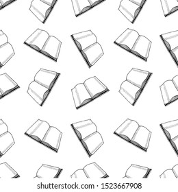 Hand Drawn book doodle. Sketch style icon. Decoration element. Isolated on white background. Flat design. Vector illustration.