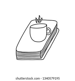 Hand drawn Book doodles. Cute handmade Doodles isolated on white background.