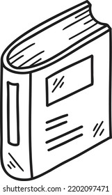 Hand Drawn book or notebook illustration isolated on background