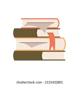 Elemento de libros dibujados a mano para su diseño