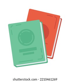 Hand drawn books icon. Vector illustration