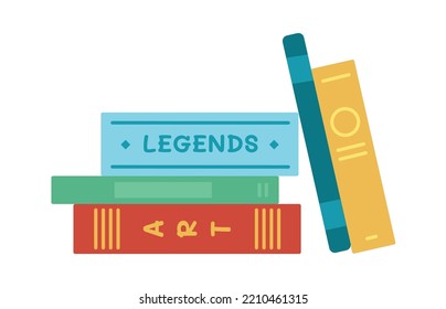 Hand drawn books. Vector illustration